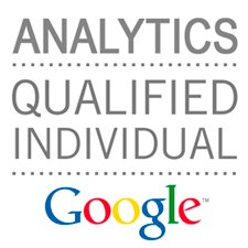 Sello de cualificación de analítica web para posicionamiento web SEO con Google Analytics